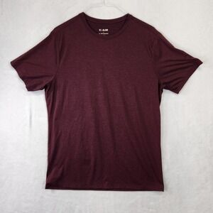 01 ALGO Mens Performance TShirt Burgundy Quick Dry Moisture Wicking UPF‎ 40 L